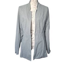 Women's Size Large Gray Longline Tweed Blazer